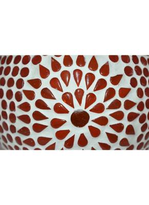 Lal Haveli Glass Hurricane candle Holder & Mosaic Mini Plant Room Decorative Diwali Gifts Corporate 5 Inch 3