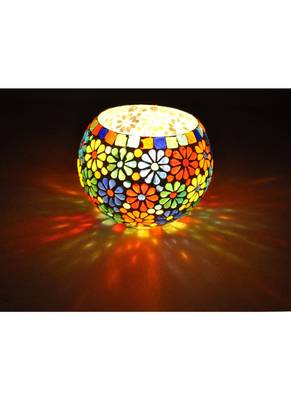Traditional Mosaic Mini Plant Holder & Votive Diwali candle Holders 5 Inches 1