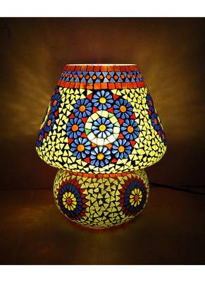 Jaipuri Handmade Glass Table lamp Electrics 12 X 11 Inches 3