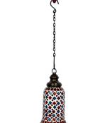 Jaipuri Handmade Mosaic Hanging lamp Glass 9 X 4.5 Inches