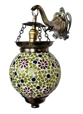Mosaic Glass Wall Decor lamp & Light 13 X 9 Inches 2