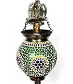 Vintage Handmade Mosaic Glass Christmas Wall lamp & Light 13 X 9 Inches