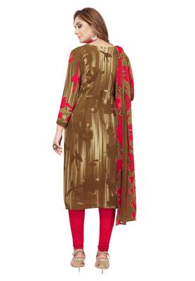 Multicolor Printed Synthetic Unstitched Salwar With Dupatta 4