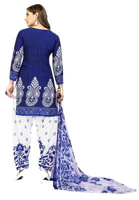 Multicolor Printed Synthetic Unstitched Salwar With Dupatta 4