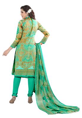 Multicolor Printed Synthetic Unstitched Salwar With Dupatta 3