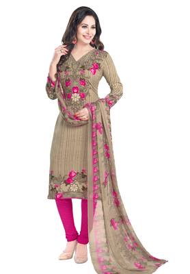 Multicolor Printed Synthetic Unstitched Salwar With Dupatta 2
