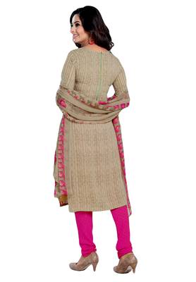 Multicolor Printed Synthetic Unstitched Salwar With Dupatta 3