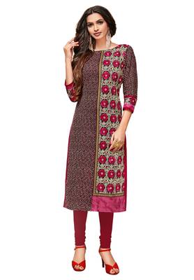 Pink Printed Cotton Kurtis 1