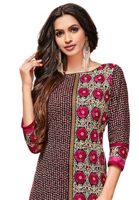 Pink Printed Cotton Kurtis 3