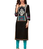 Black Printed Cotton Kurtis