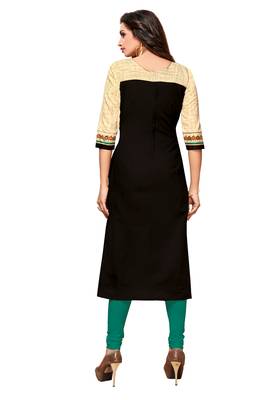 Black Printed Cotton Kurtis 2