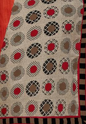 Orange Printed Cotton Kurtis 4
