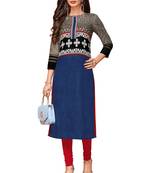 Blue Printed Cotton Kurtis