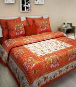 Jaipuri Printed Cotton Bedding Bedsheet With 2 Pillow Cover Queen Size Bedspread 90X108 inches Bedspread