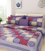 Cotton Print Queen Size Cotton Bedding Bedsheet With 2 Pillow Cover 90 X 108 inches Bedspread