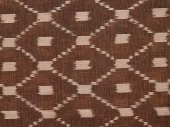 Rust and Green Pochampally Ikat Cotton Handloom Saree with Grill Design 2