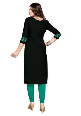 Black Printed Cotton Cotton Kurtis 2