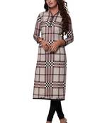 Grey Printed Cotton Cotton Kurtis