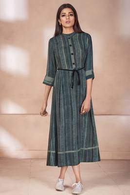 Multicolor Printed Rayon Long Kurtis 1