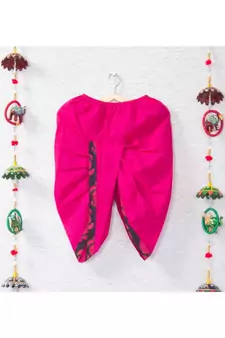 Dark Pink Mango Kurta With Dark Pink Dhoti