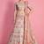 Glamorous Baby Pink Resham, Zari, Sequins, and Dori Embroidered Art Silk Fabric Indian Bollywood Lehenga Dress