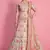 Glamorous Baby Pink Resham, Zari, Sequins, and Dori Embroidered Art Silk Fabric Indian Bollywood Lehenga Dress
