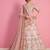 Glamorous Baby Pink Resham, Zari, Sequins, and Dori Embroidered Art Silk Fabric Indian Bollywood Lehenga Dress