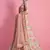 Glamorous Baby Pink Resham, Zari, Sequins, and Dori Embroidered Art Silk Fabric Indian Bollywood Lehenga Dress