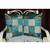 Handcrafted patchwork Decorated silk Pillow Cushion Cover 16 X 16 Inches Set ...