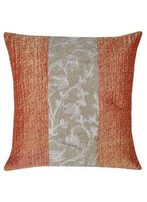 Lal Haveli Rajasthani Sofa Pillow Cover Decorative silk Square Cushion Cover 16 x 16 inches 2