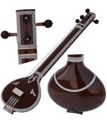 Tanpura, Tambura, Tanpuri, 4 Main String, Tun Wood, Beautiful Craft Inlay Work, Dark Colour, For Yoga, Bhajan, Kirtan