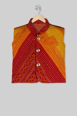 Multicolor printed cotton boys nehru jacket 1