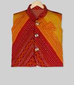 Multicolor printed cotton boys nehru jacket