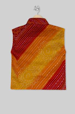 Multicolor printed cotton boys nehru jacket 2
