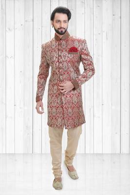 Multicolour jacquard hand_woven indo-western-dresses 1