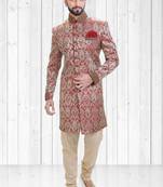 Multicolour jacquard hand_woven indo-western-dresses