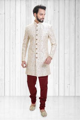 Off white dupion printed indo-western-dresses 1