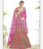 Pink Silk  Bridal Wear Lehenga Choli