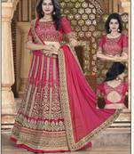 Delectable Pink Net Lehenga Choli