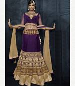 Purple Color Stunning Velvet Lehenga Choli