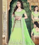 Exclusive Lime Green Color Silk Lehenga Choli