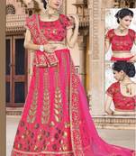 Pink Silk Wedding Wear Lehenga Choli
