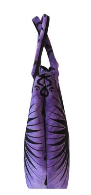 New Indian Purple Om Printed Tie Dye Mandala Women's Shoping Shoulder Handbag Throw 3