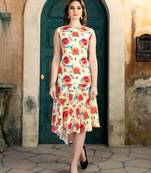 Multicolor printed cotton poly kurti