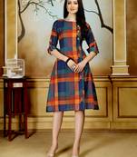 Multicolor printed cotton poly kurti