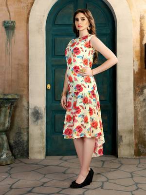 Multicolor printed cotton poly kurti 3