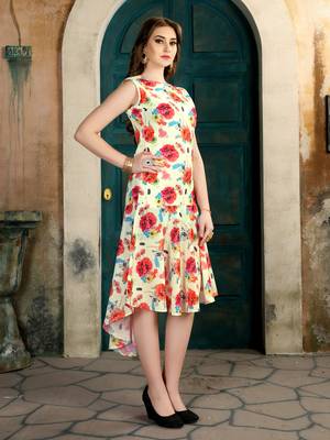 Multicolor printed cotton poly kurti 4