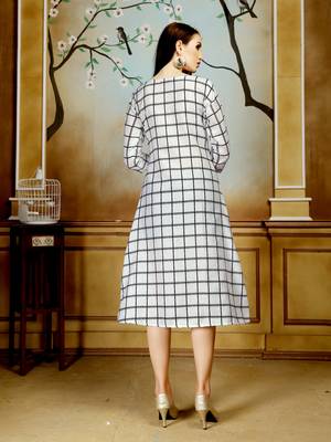 White printed cotton poly kurti 2