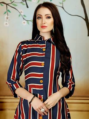 Multicolor printed cotton poly kurti 5