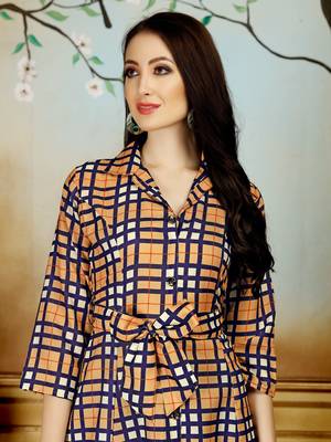 Multicolor printed cotton poly kurti 5